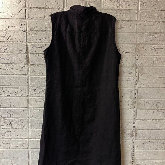 Harve Benard Linen Sleeveless Ruffle Dress 12 - Picture 6 of 8